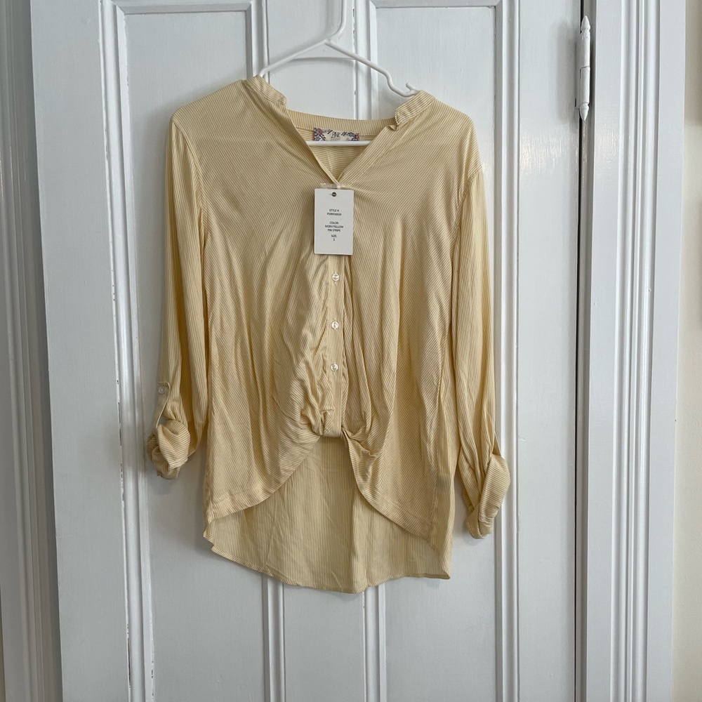 Yellow women’s button down